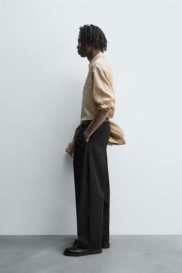 CHEMISE FLUIDE À RAYURES - Beige de Zara - Image 3