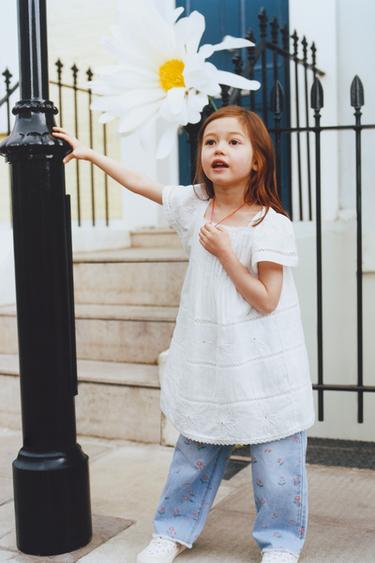 EMBROIDERED OPENWORK DRESS - White by Zara
