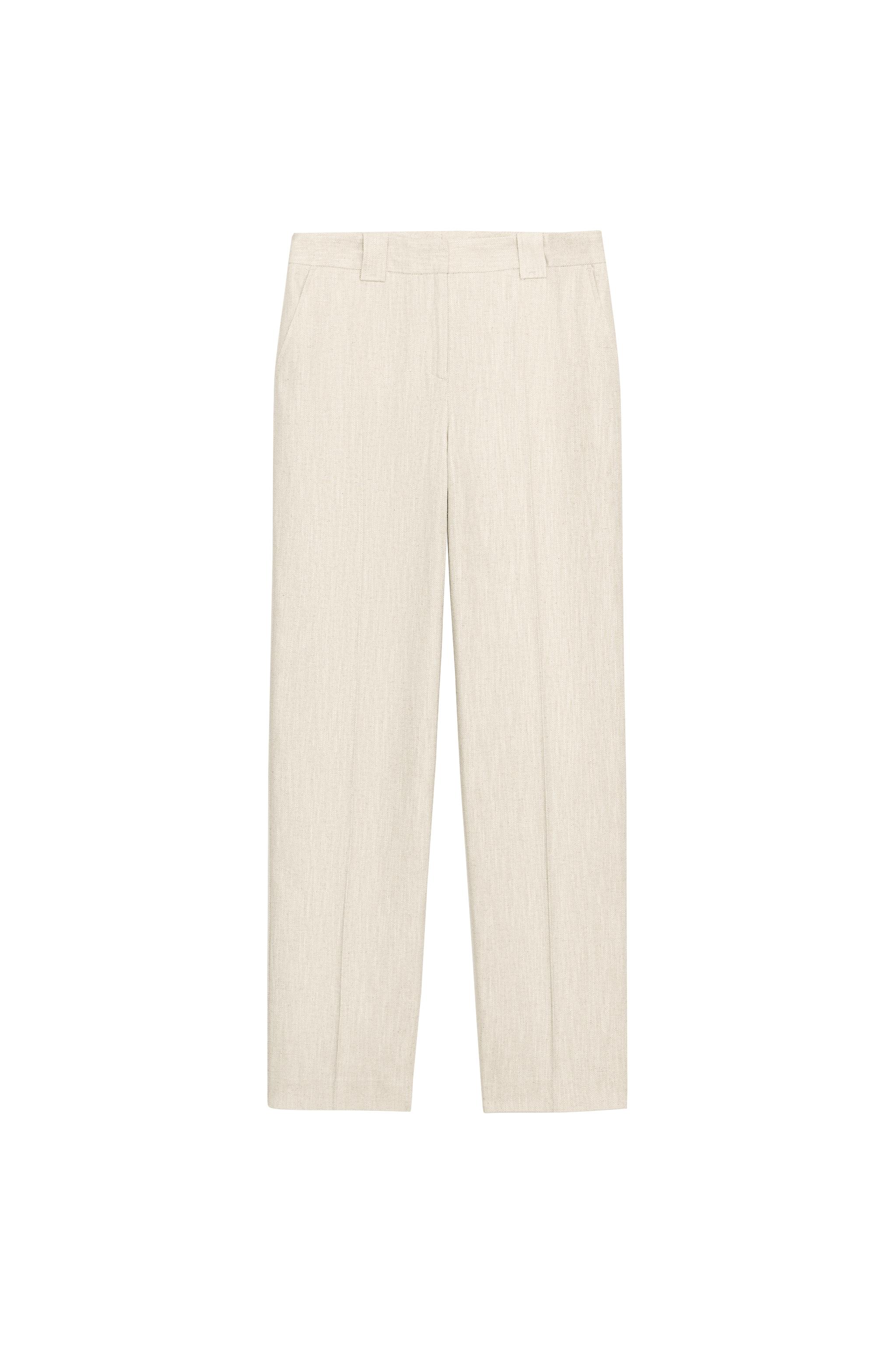 PANTALON DROIT TISSU RUSTIQUE