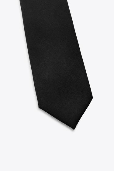 TEXTURED TIE - Black by Zara - Image 2