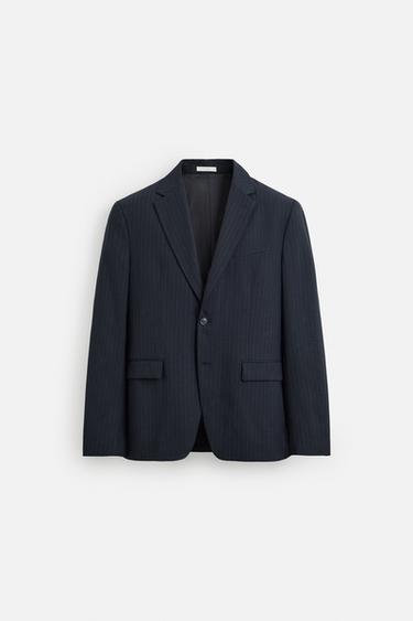 BLAZER COSTUME RAYURE BANQUIER - Bleu de Zara - Image 7