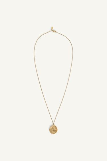LIMITED EDITION ENGRAVED PENDANT CHAIN - Gold by Zara