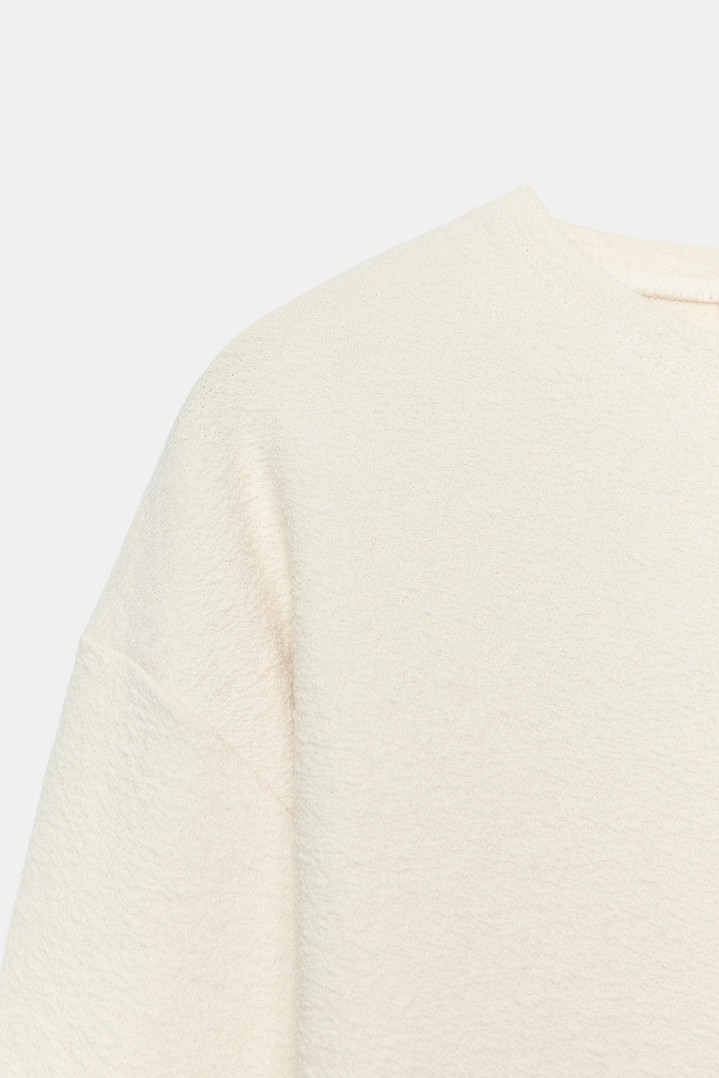 Женский топ Zara Textured, цвет: Экрю — фото 7