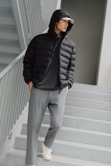 Zara 輕量防水絎縫外套 - 黑色