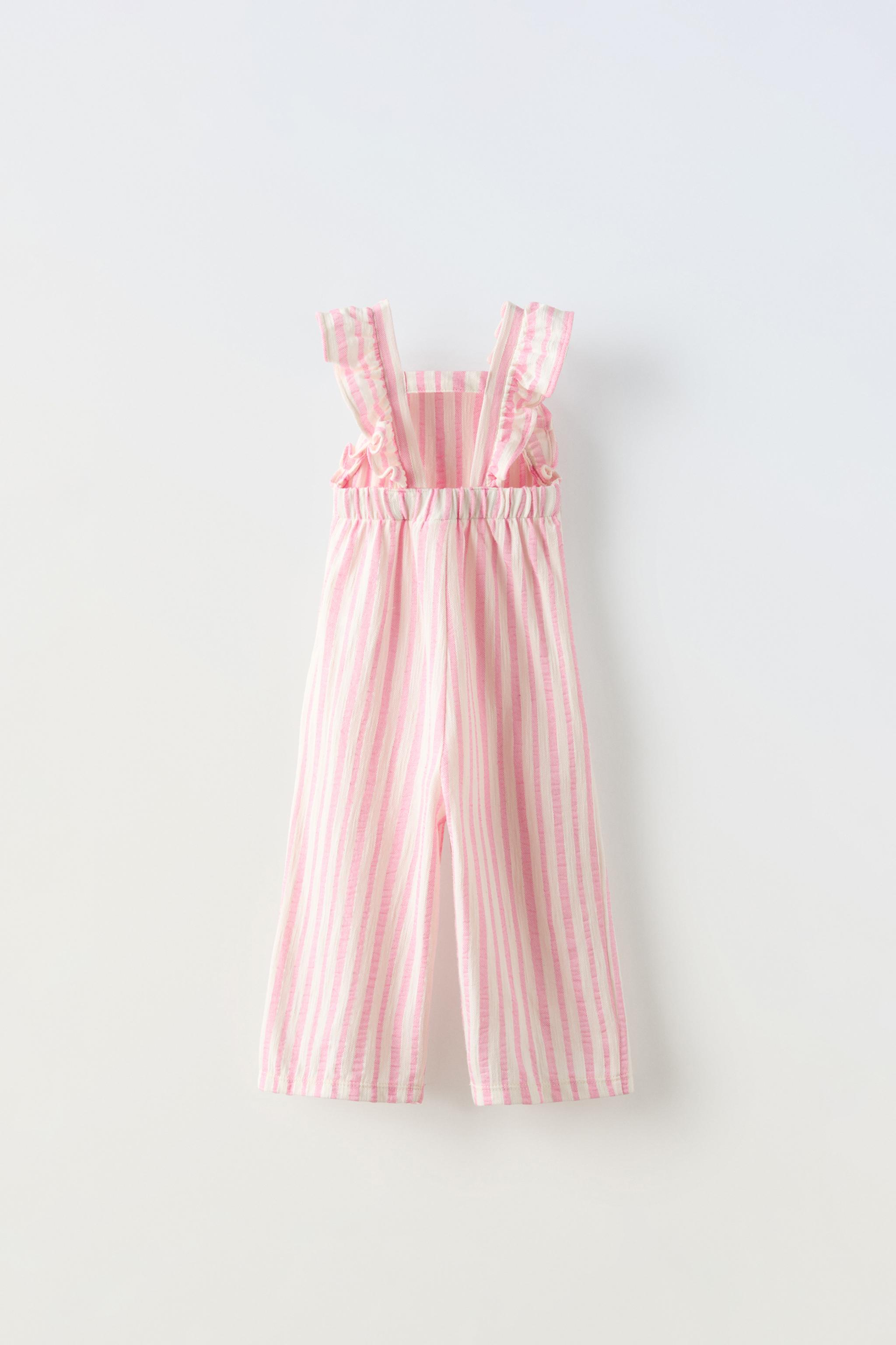 STRIPED JUMPSUIT WITH RUFFLES