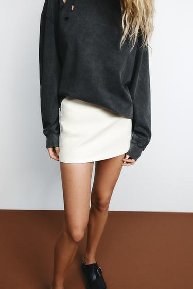FALDA PANTALÓN - Blanco roto de Zara