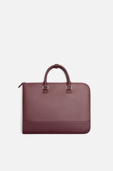 MONOCHROME BRIEFCASE - Burgundy Red by Zara