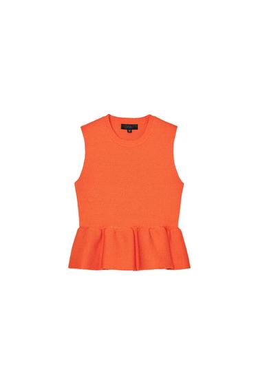 KNIT PEPLUM TOP