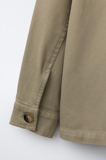 JACKET WITH POCKETS - Khaki by Zara - Image 3