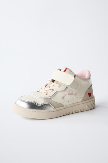 HEART HIGH-TOP SNEAKERS - White by Zara - Image 2