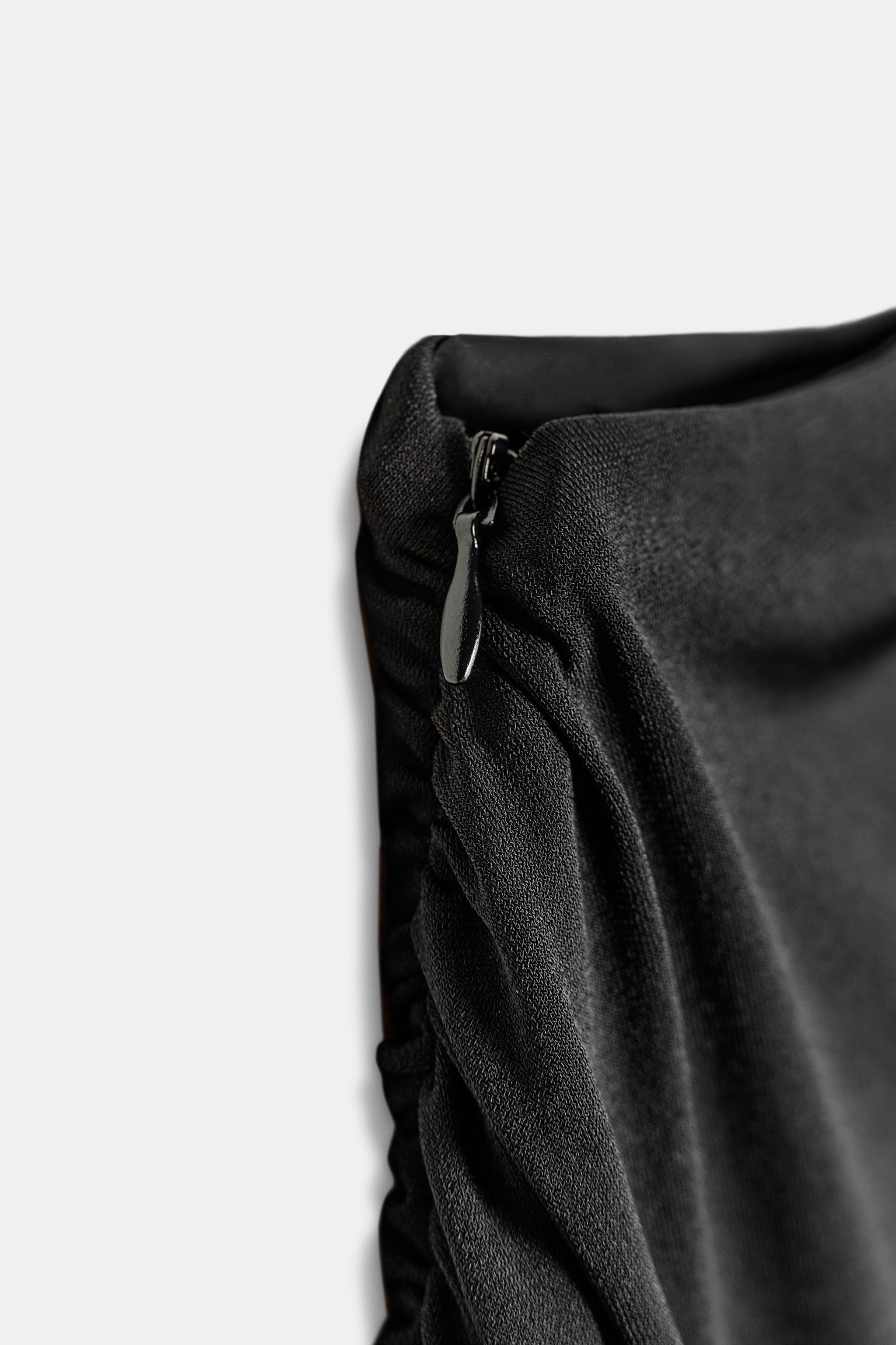 SHORT DRAPED SHIMMER DRESS