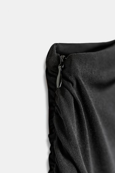 ROBE COURTE DRAPÉE PAILLETTES - Noir de Zara - Image 6