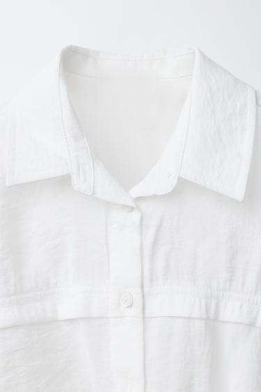 FLOWING SHIRT WITH KNOT - White by Zara - Image 2