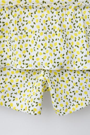 TEXTURED PRINT BERMUDA SKORT - Yellow by Zara - Image 3