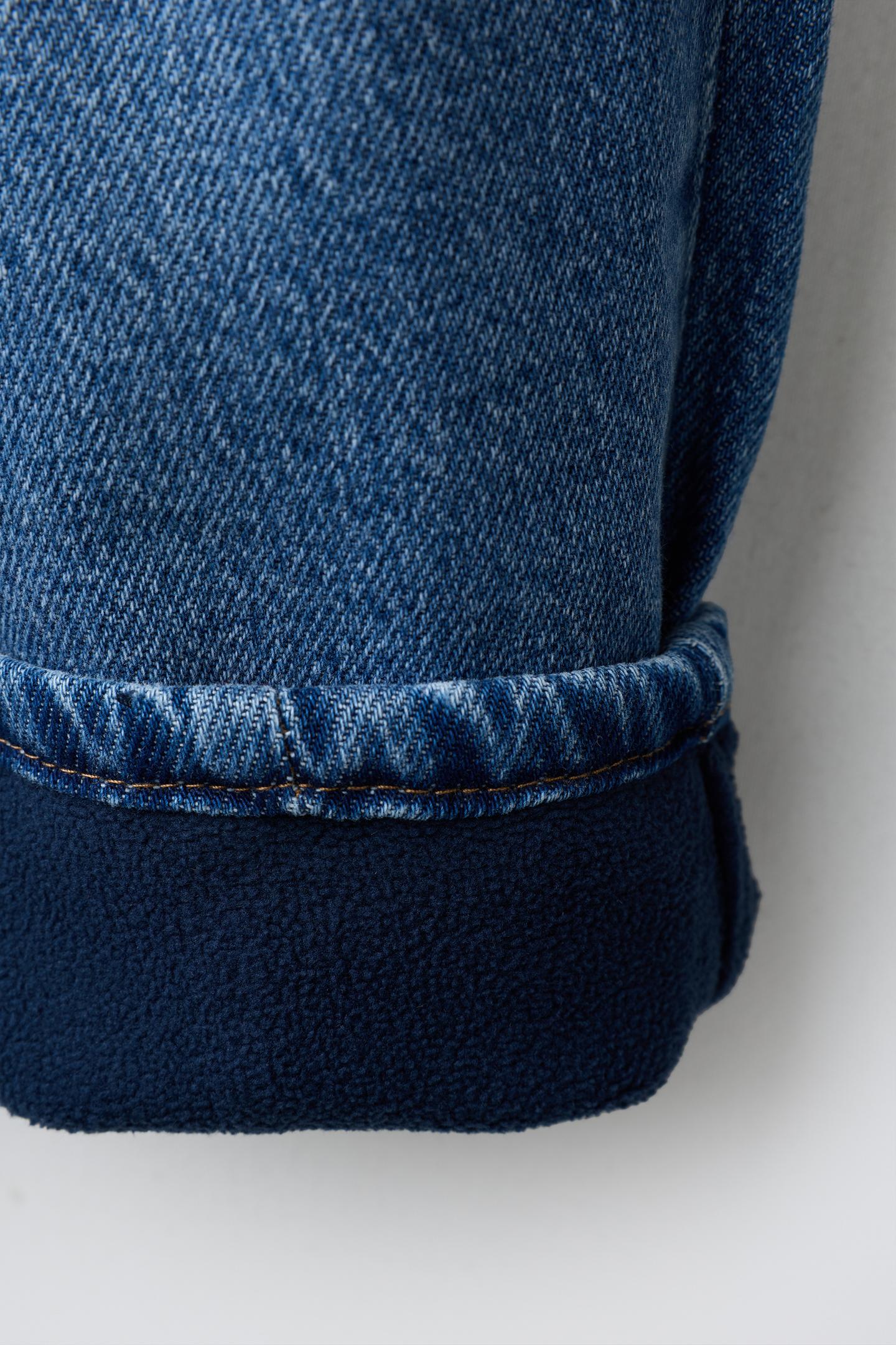 Детские джинсы Zara Fleece-Lined Baggy, цвет: Синий — фото 4