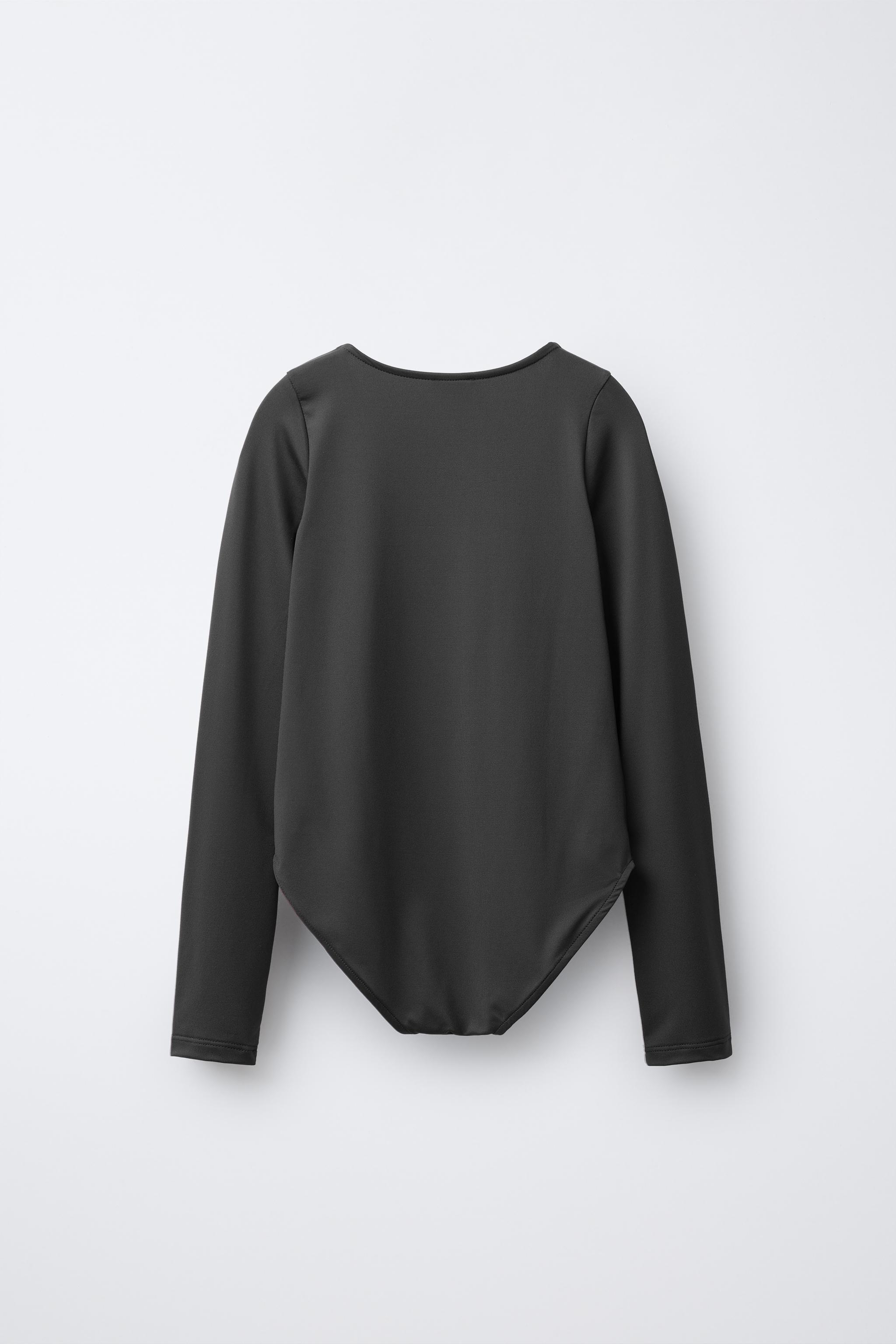 POLYAMIDE BODYSUIT - Anthracite grey | ZARA United States
