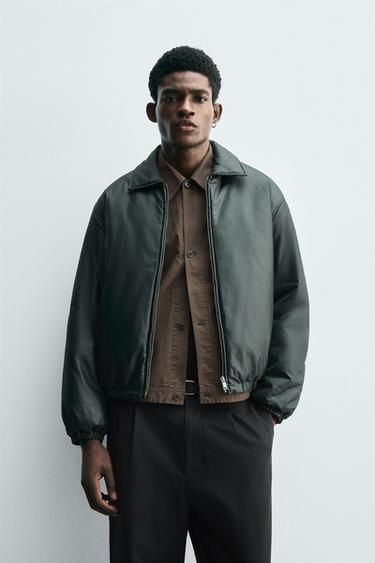 TECHNICAL QUILTED JACKET - Dark green by Zara