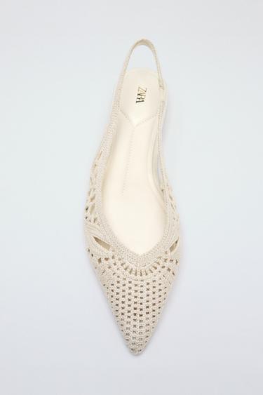 ZAPATO CROCHET - Blanco Crudo de Zara