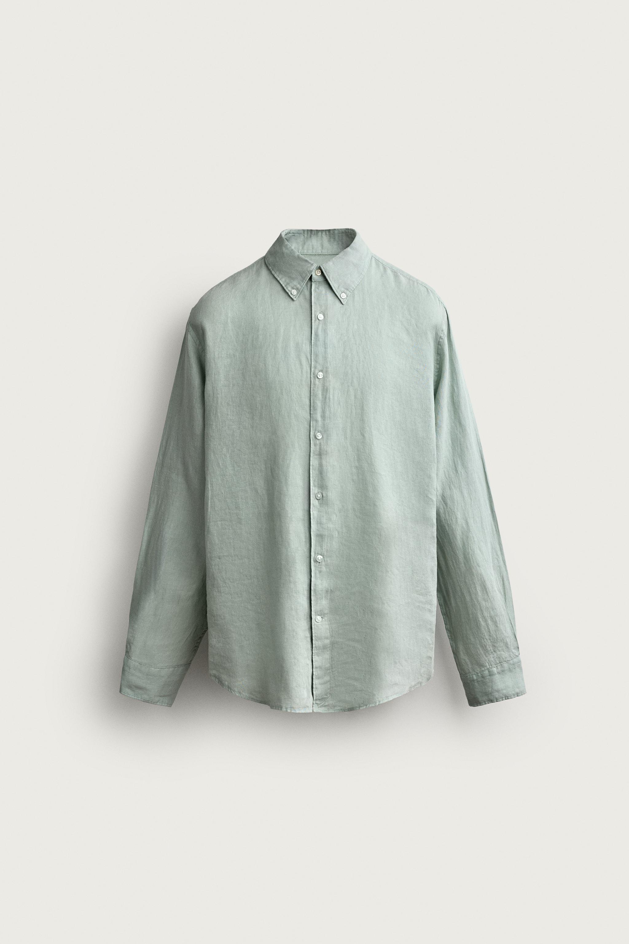 100% LINEN REGULAR FIT SHIRT