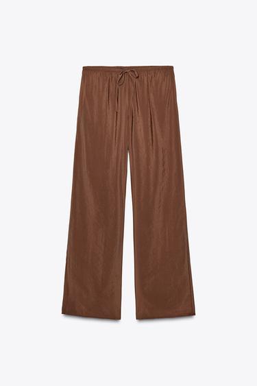 FLOWING TROUSERS - Chocolate brown by Zara - Image 6