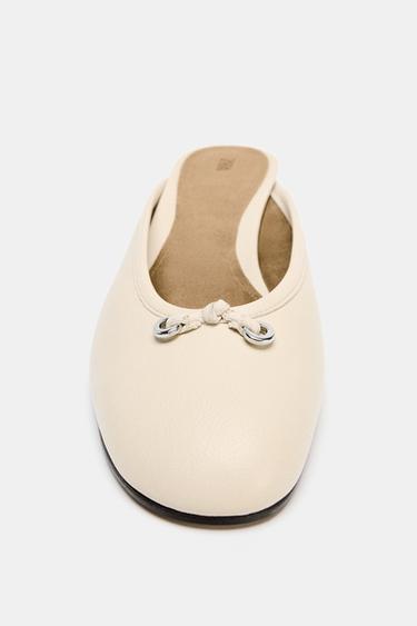 WEDGE SLINGBACK BALLET FLATS - White by Zara - Image 3