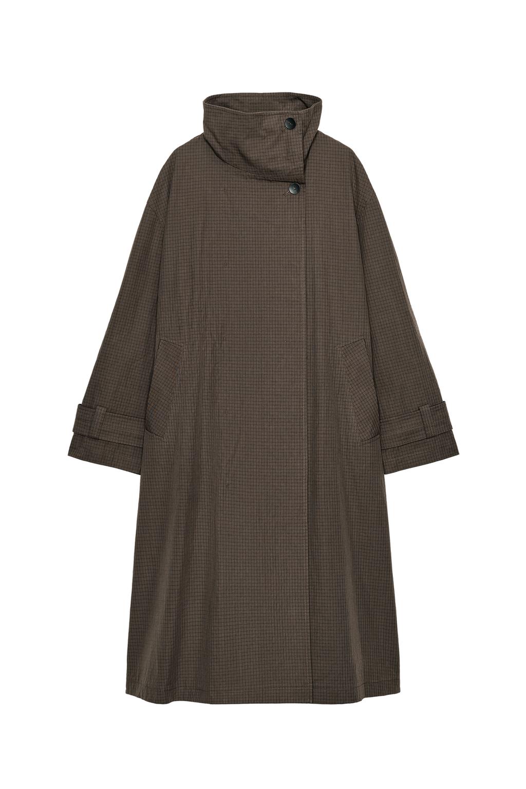 ZW PLAID OVERSIZED TRENCH COAT - image 3