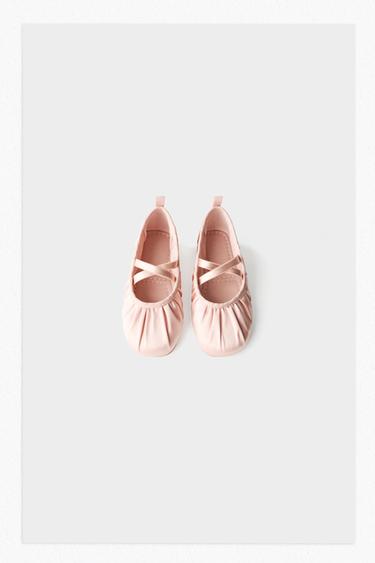 Zara BALLET FLATS WITH DETAIL - Pink