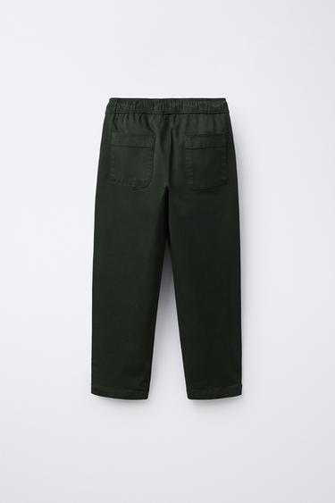 PANTALON CHINO BASIQUE ÉTIQUETTE - Kaki de Zara - Image 1