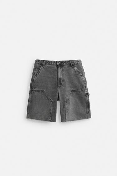 CARPENTER POCKET BERMUDA SHORTS - Dark grey by Zara
