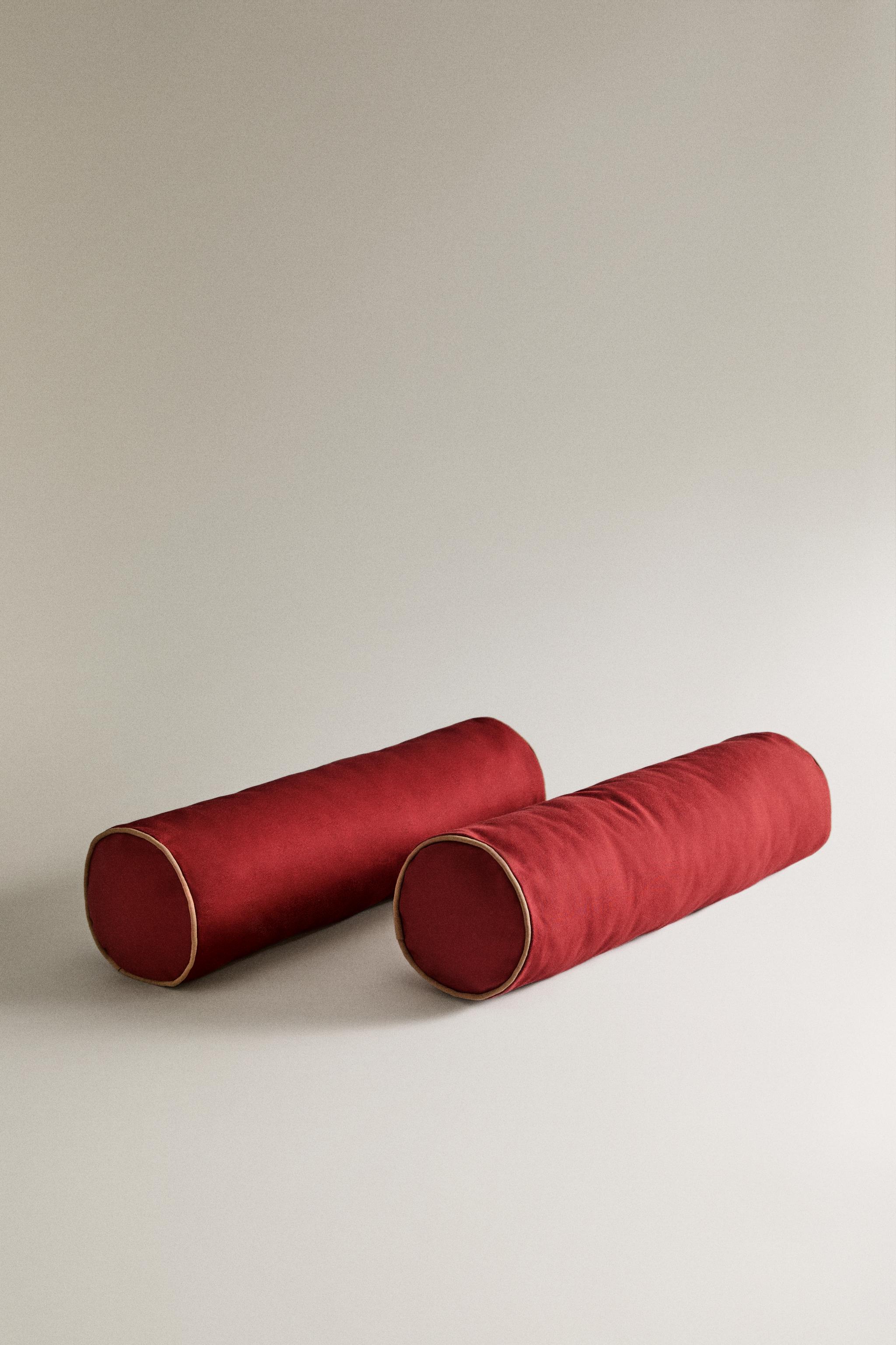 CONTRAST BOLSTER — Reddish
