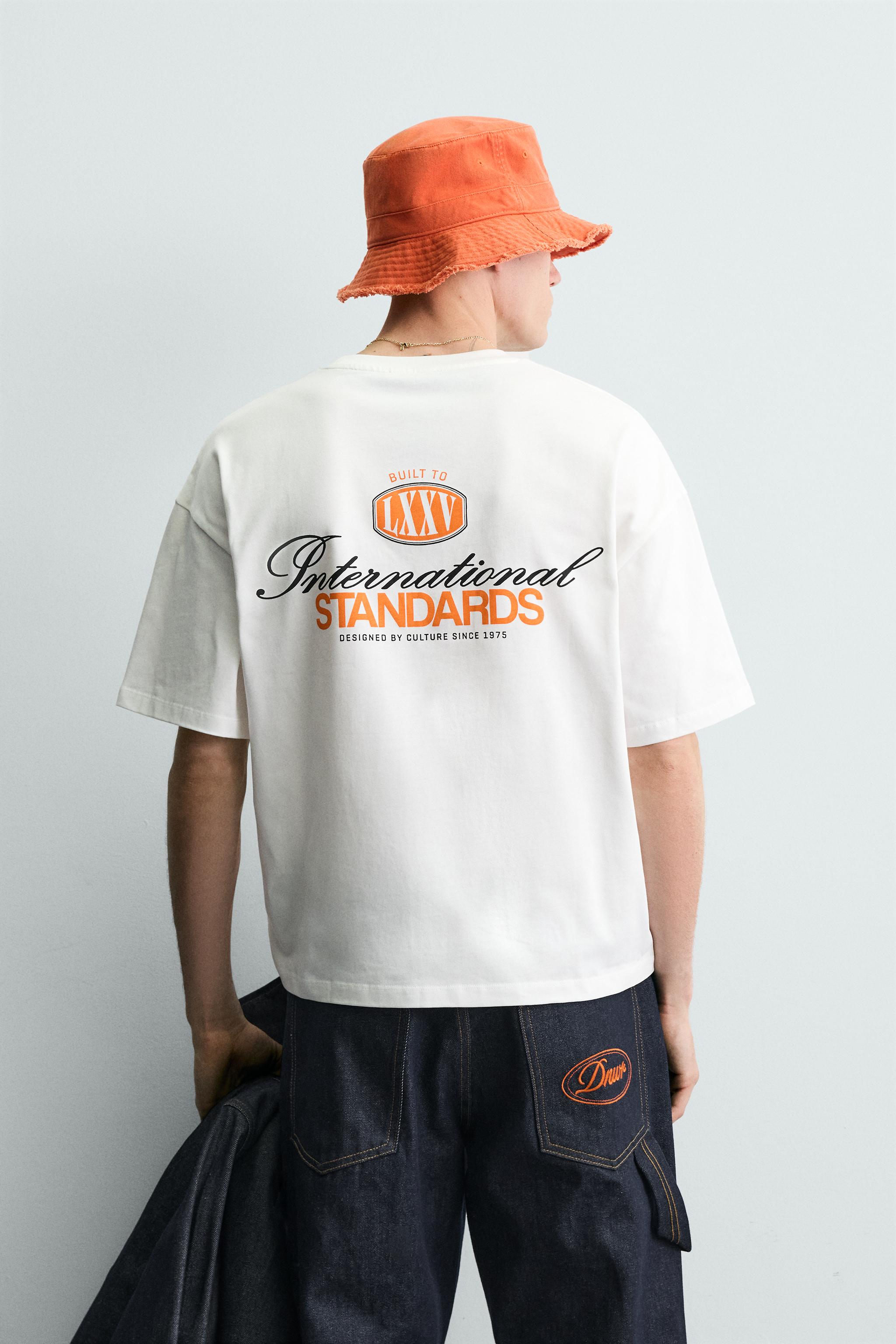 T-SHIRT À INSCRIPTIONS IMPRIMÉES EN CONTRASTE