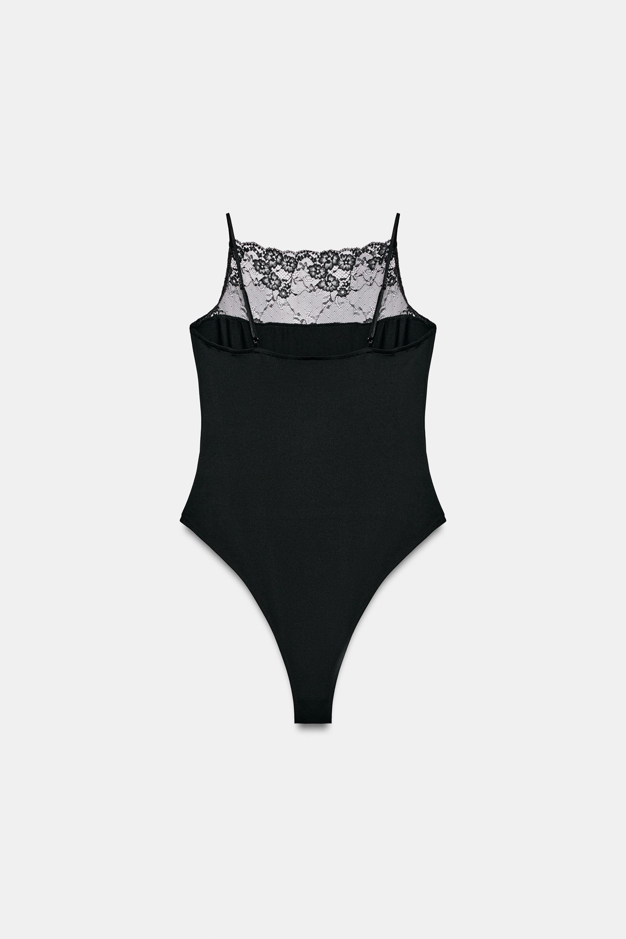 BODY EN POLYAMIDE AVEC DENTELLE