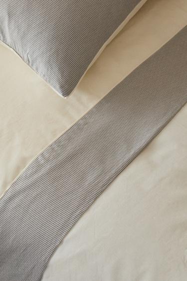 DRAP DE DESSUS ENFANT CARREAUX - Blanc / Gris de Zara - Image 6