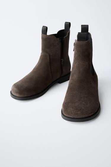 LEATHER CHELSEA ANKLE BOOTS - Brown by Zara - Image 2