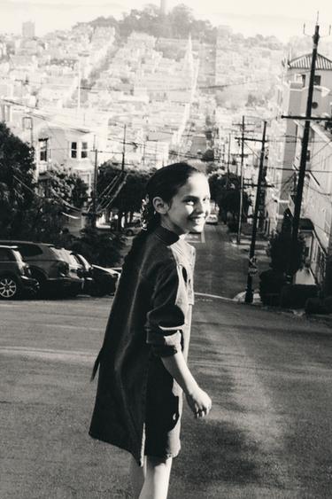 VESTIDO DENIM COM CINTO - Preto da Zara