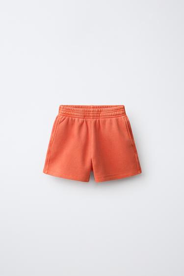 BERMUDA UNI EN PIQUÉ - Orange de Zara