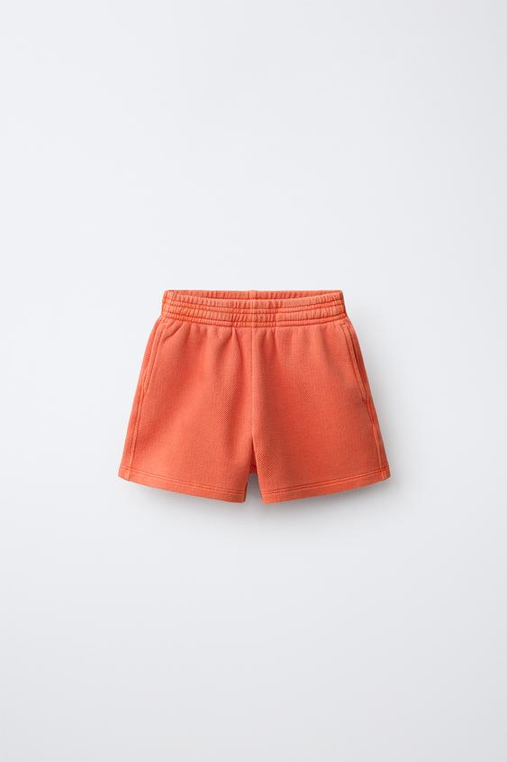 BERMUDA LISA PIQUÉ - Naranja de Zara - Imagen 0