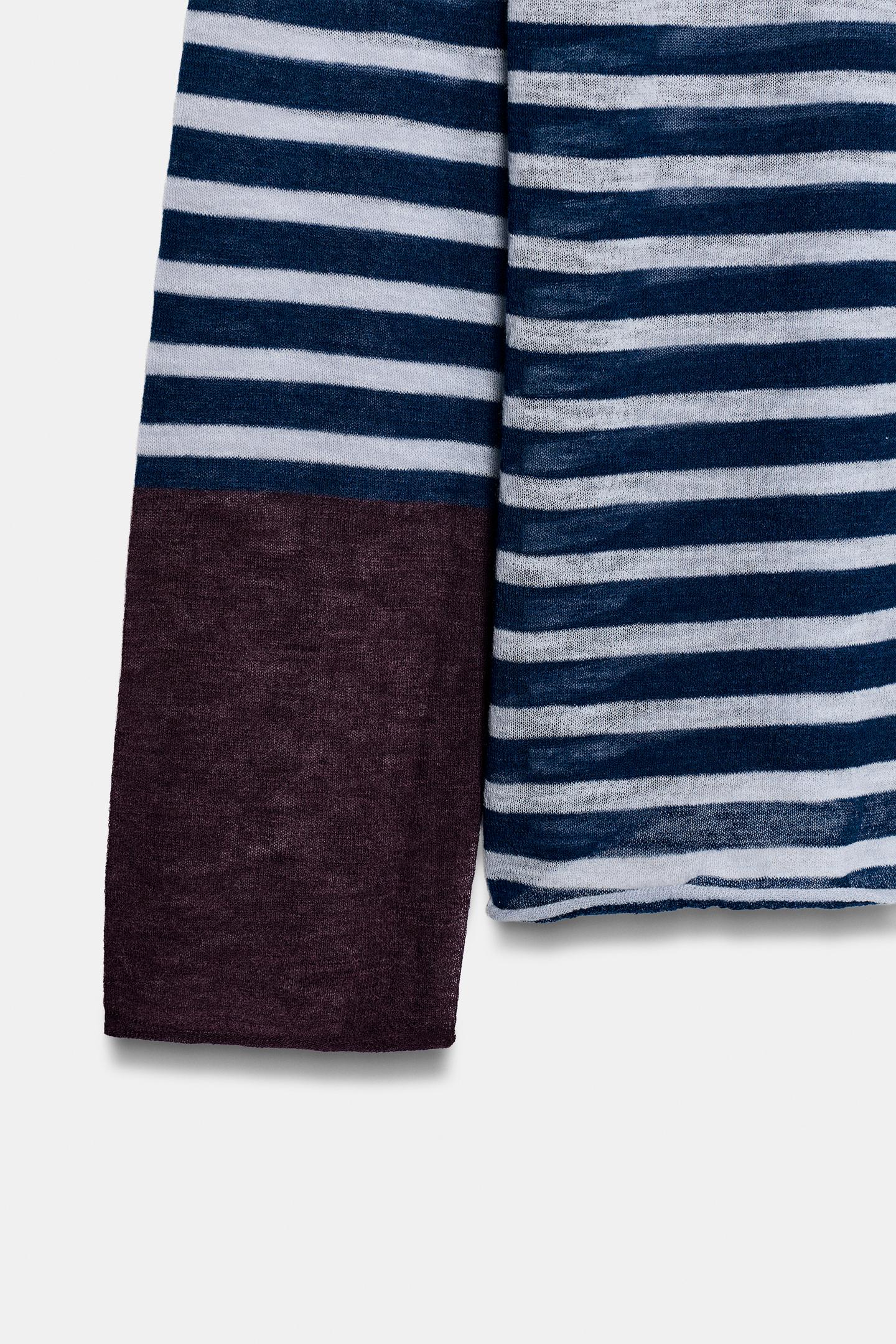 Свитер Zara Striped Knit Jumper, цвет: Синий / Тёмно-синий — фото 7