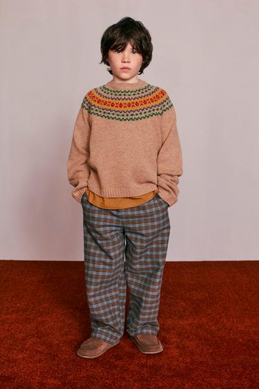 チェック柄パンツ CREATED BY CARAMEL LONDON X ZARAブルー/グリーンZaraのチェック柄パンツ CREATED BY CARAMEL LONDON X ZARA - ブルー/グリーン