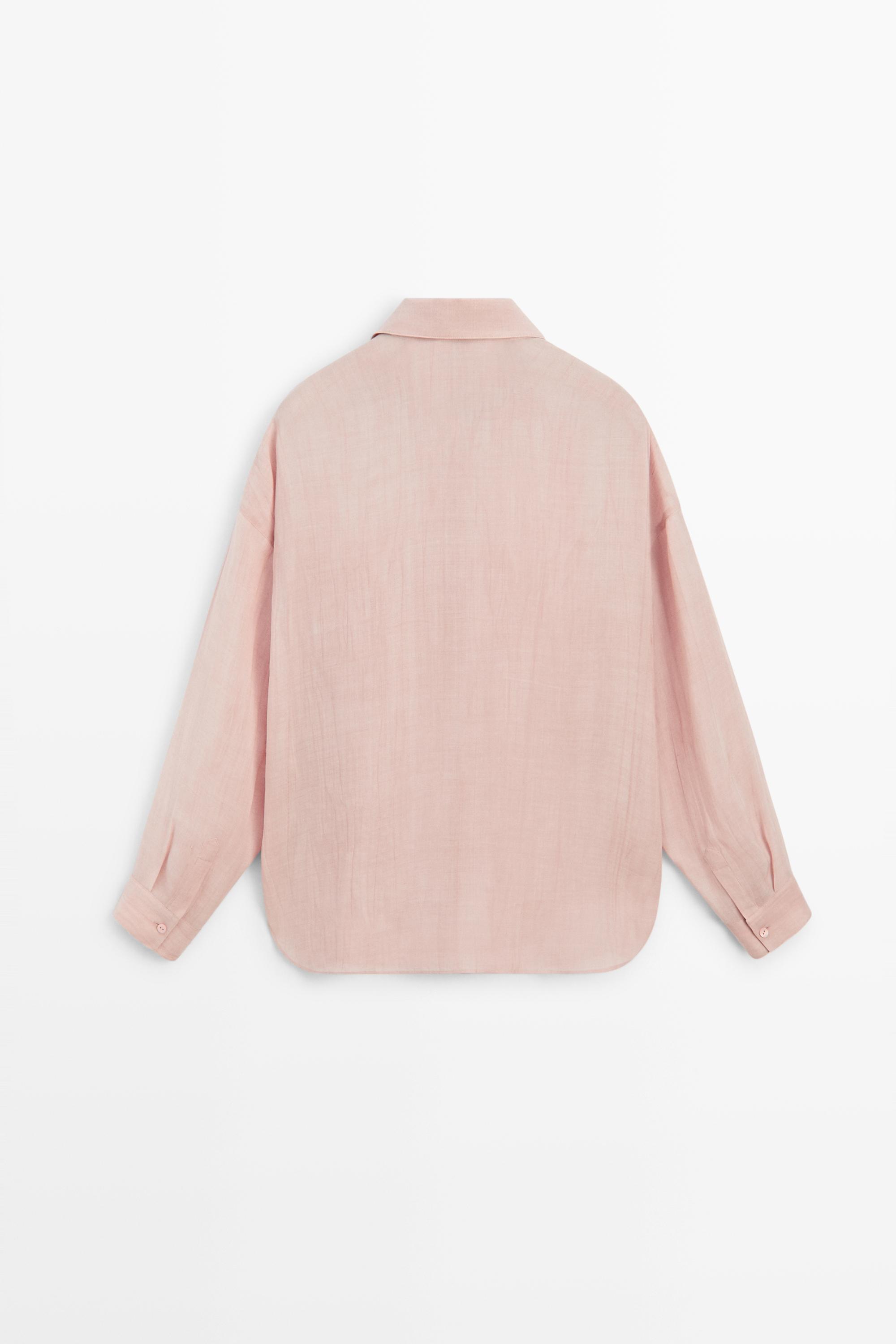 Chemise fluide à poche en ramie