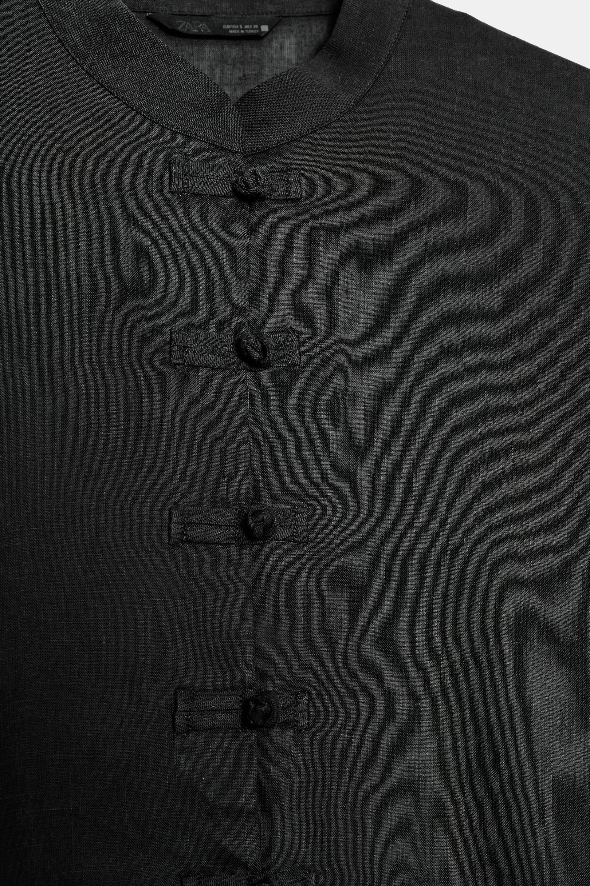 LINEN SHIRT WITH FROG FASTENING thumbnail 9