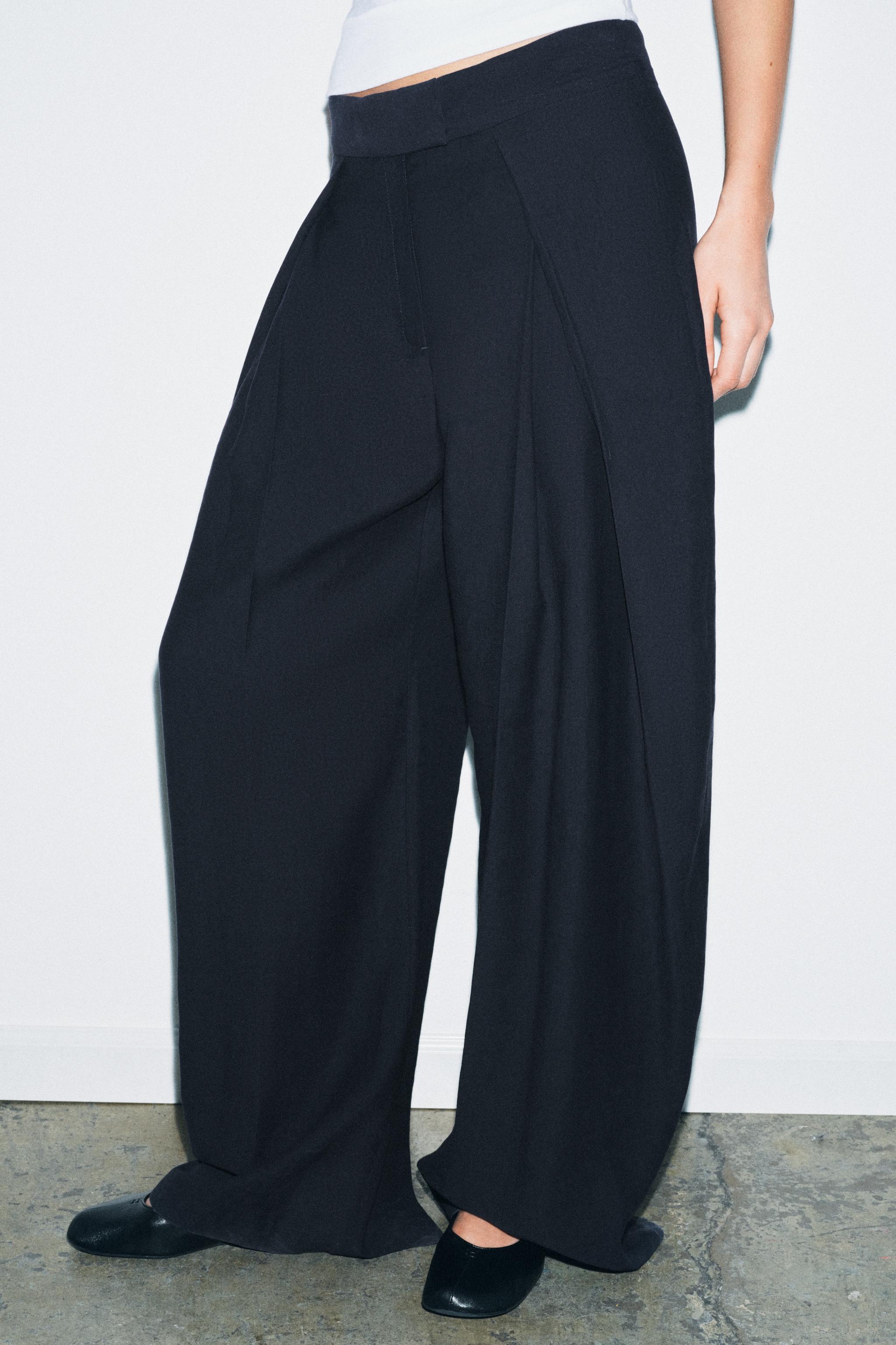PANTALON WIDE LEG À PINCES ZW COLLECTION