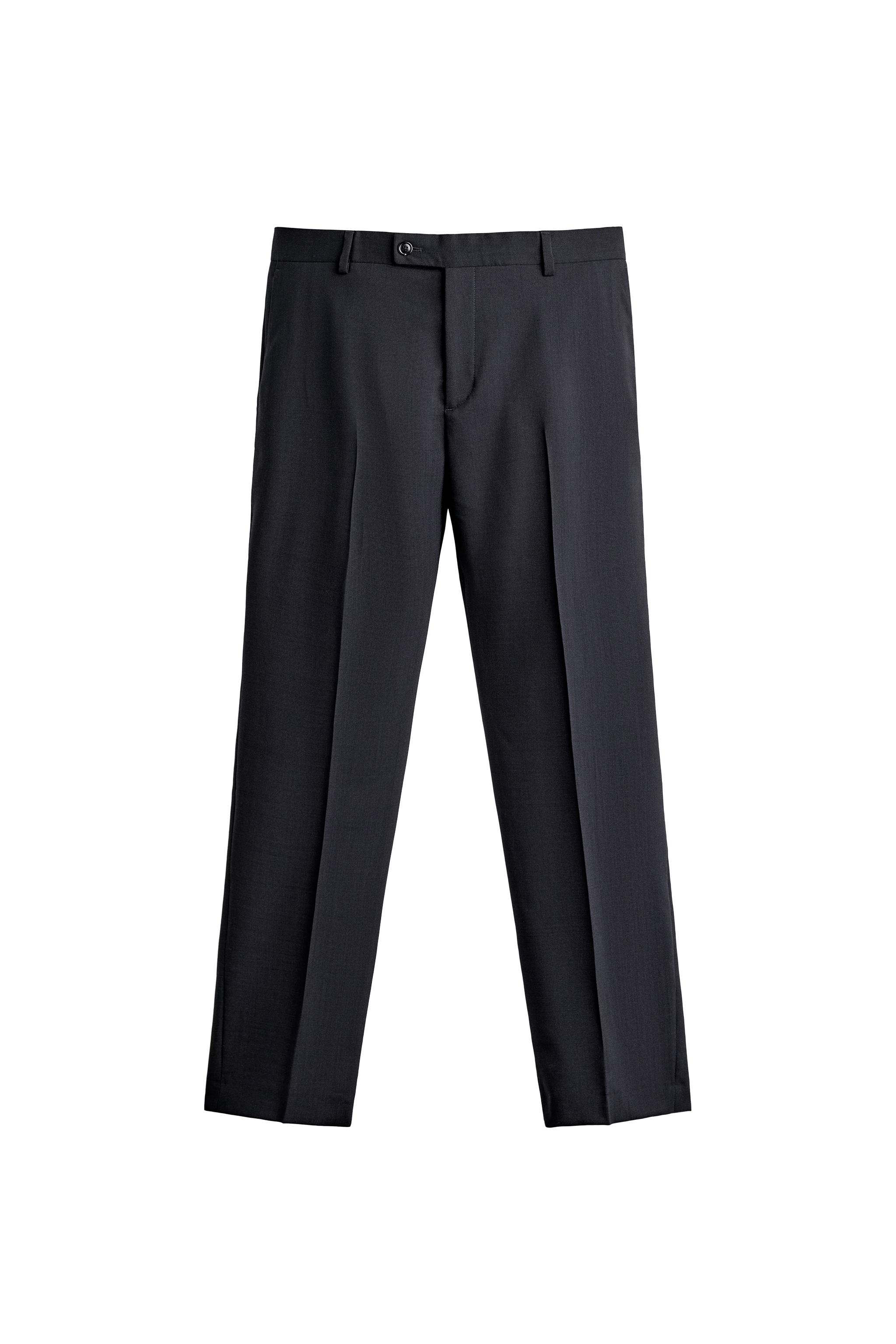100% WOOL REGULAR FIT SUIT TROUSERS