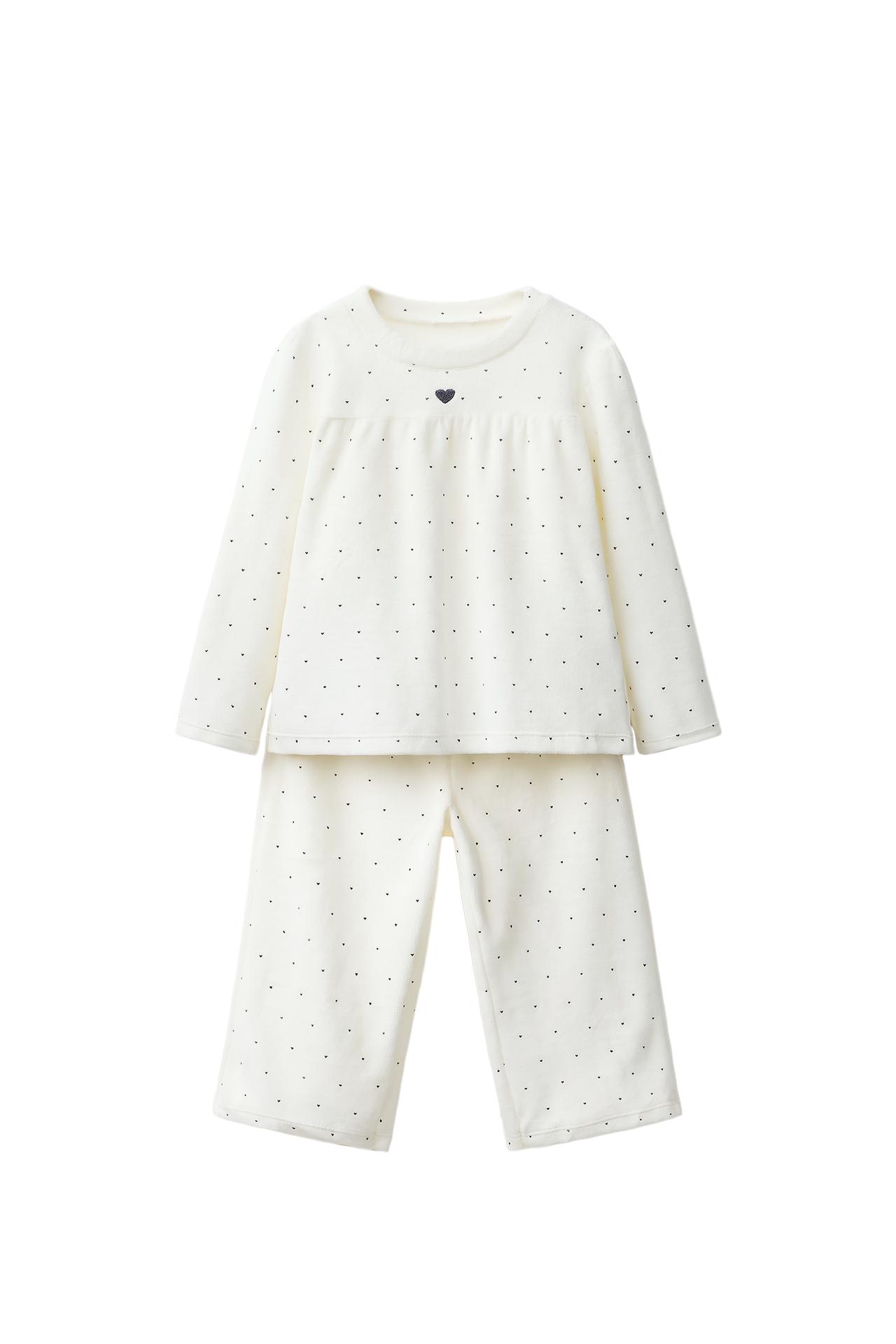 1 1/2-6 YEARS / VELOUR POLKA DOT PYJAMAS