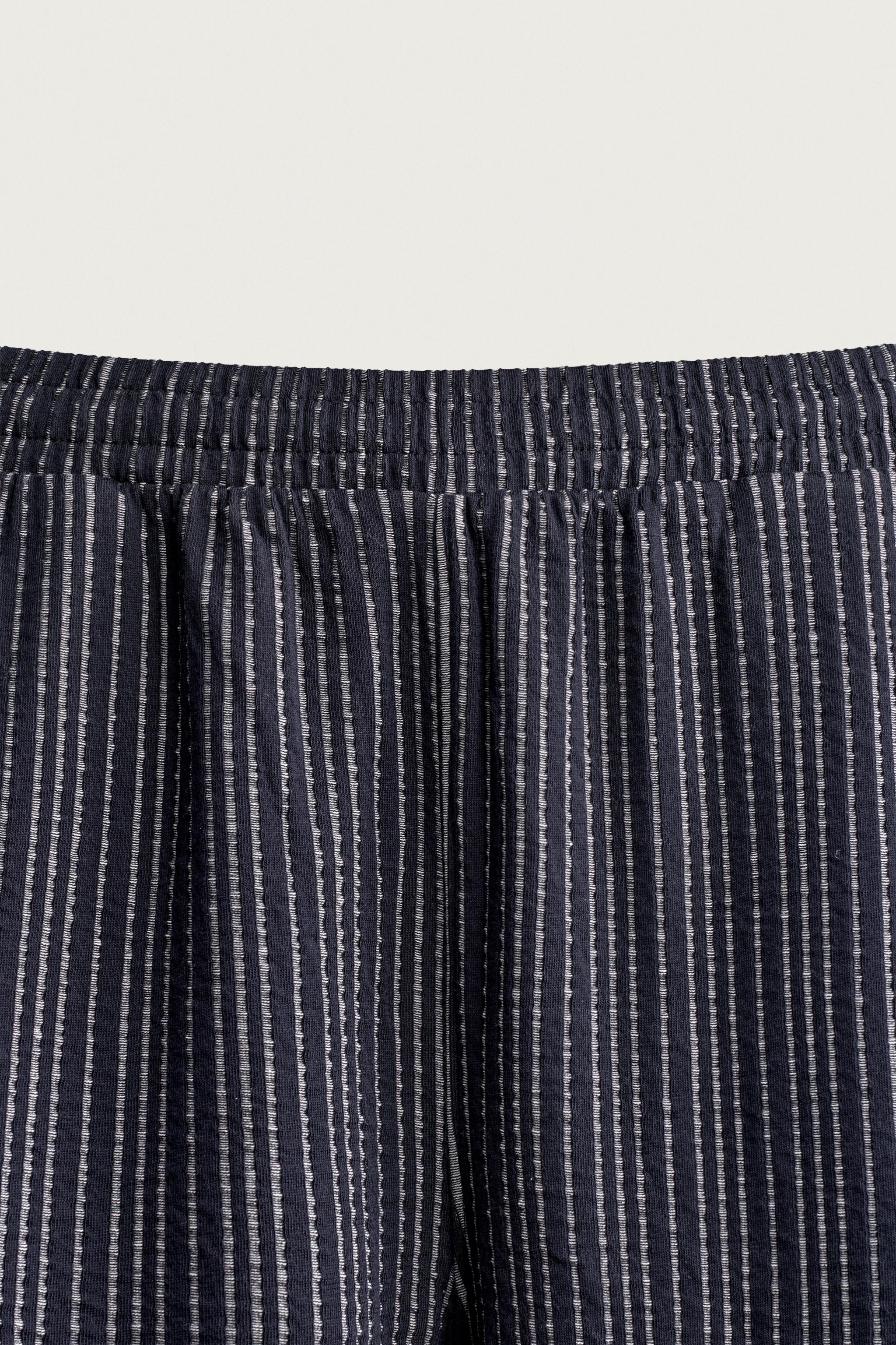 PANTALON DÉCONTRACTÉ SEERSUCKER CONTRASTE