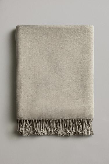 PLAID CHENILLE - Marron clair de Zara - Image 5