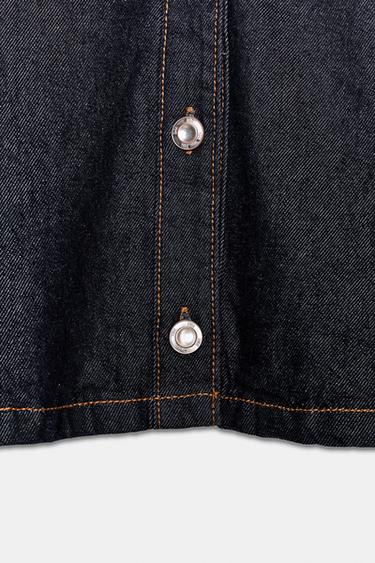 Z1975 CROPPED DENIM SHIRT WITH FLAPS - Blue by Zara - Image 7