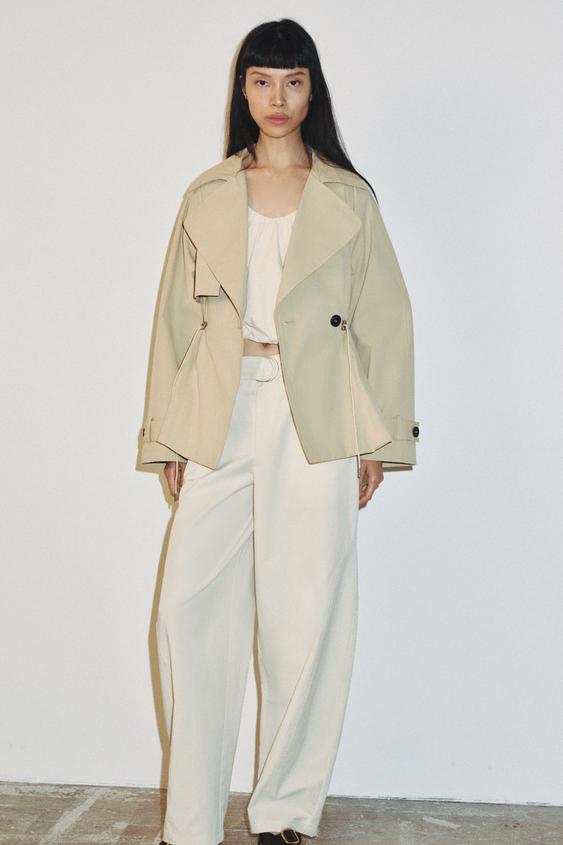 ADJUSTABLE WAIST CROPPED TRENCH COAT from Zara - $99.90