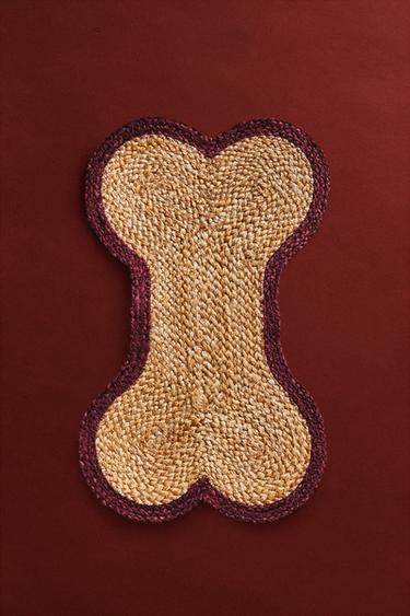JUTE BONE PET RUG - Burgundy by Zara