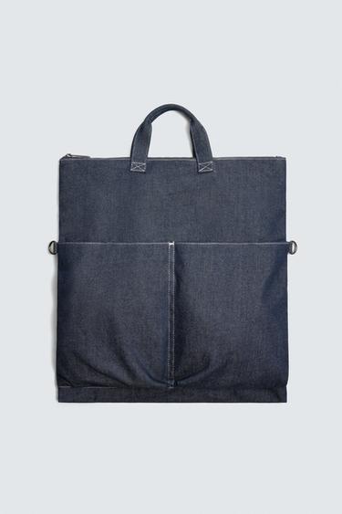 DENIM TOTE BAG - Blue by Zara